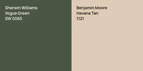 SW 0065 Vogue Green vs 1121 Havana Tan