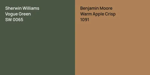 SW 0065 Vogue Green vs 1091 Warm Apple Crisp