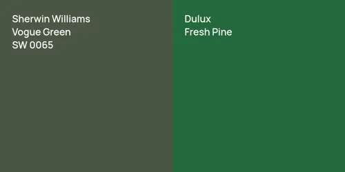 SW 0065 Vogue Green vs null Fresh Pine