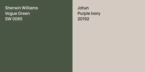 SW 0065 Vogue Green vs 20192 Purple Ivory