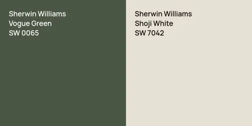 SW 0065 Vogue Green vs SW 7042 Shoji White