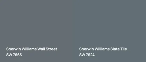 SW 7665 Wall Street vs SW 7624 Slate Tile