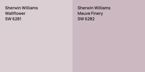 SW 6281 Wallflower vs SW 6282 Mauve Finery