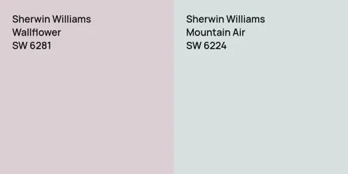 SW 6281 Wallflower vs SW 6224 Mountain Air