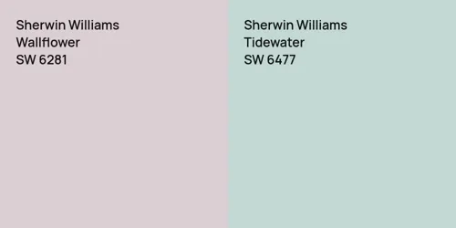 SW 6281 Wallflower vs SW 6477 Tidewater