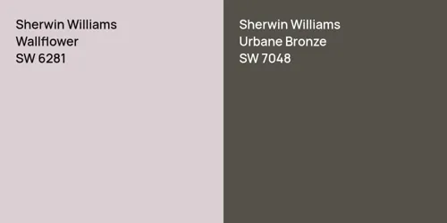 SW 6281 Wallflower vs SW 7048 Urbane Bronze