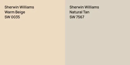 SW 0035 Warm Beige vs SW 7567 Natural Tan