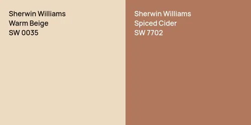 SW 0035 Warm Beige vs SW 7702 Spiced Cider