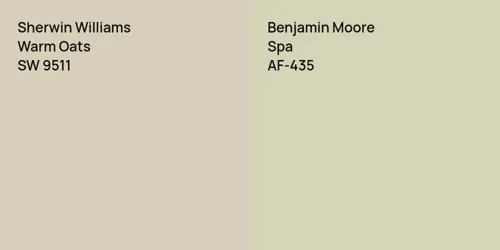 SW 9511 Warm Oats vs AF-435 Spa