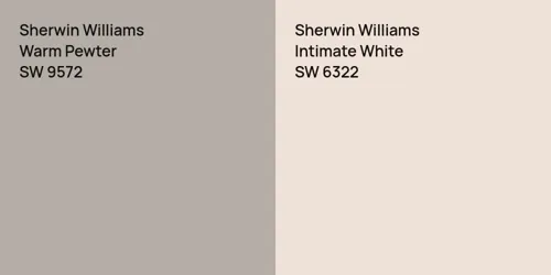 SW 9572 Warm Pewter vs SW 6322 Intimate White