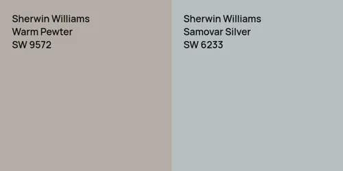 SW 9572 Warm Pewter vs SW 6233 Samovar Silver