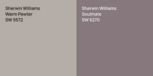 SW 9572 Warm Pewter vs SW 6270 Soulmate