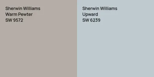 SW 9572 Warm Pewter vs SW 6239 Upward