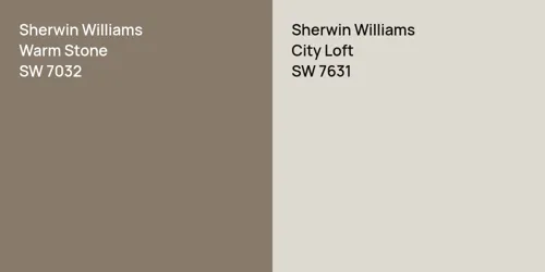 SW 7032 Warm Stone vs SW 7631 City Loft