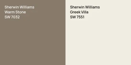 SW 7032 Warm Stone vs SW 7551 Greek Villa