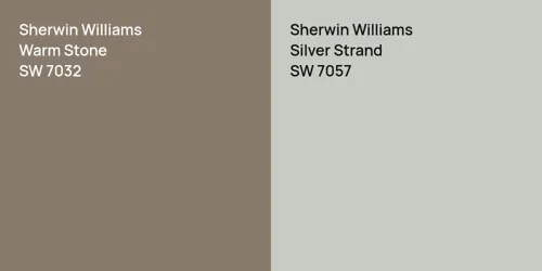 SW 7032 Warm Stone vs SW 7057 Silver Strand