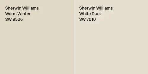 SW 9506 Warm Winter vs SW 7010 White Duck