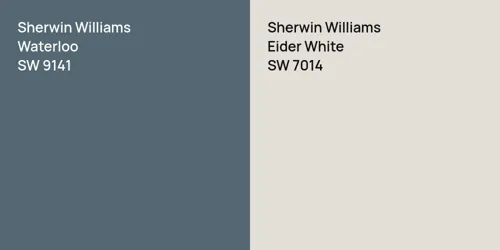 SW 9141 Waterloo vs SW 7014 Eider White