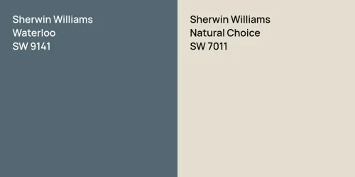 SW 9141 Waterloo vs SW 7011 Natural Choice