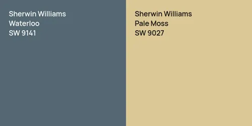 SW 9141 Waterloo vs SW 9027 Pale Moss