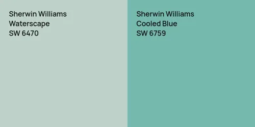 SW 6470 Waterscape vs SW 6759 Cooled Blue