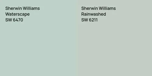 SW 6470 Waterscape vs SW 6211 Rainwashed