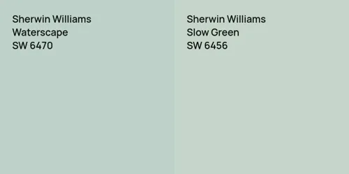 SW 6470 Waterscape vs SW 6456 Slow Green