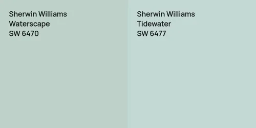 SW 6470 Waterscape vs SW 6477 Tidewater