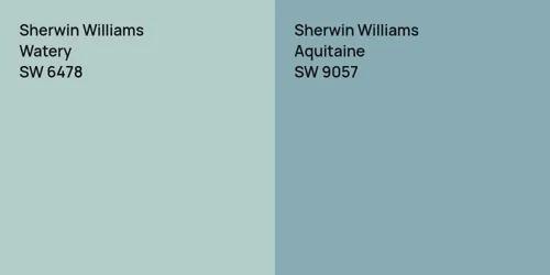 SW 6478 Watery vs SW 9057 Aquitaine