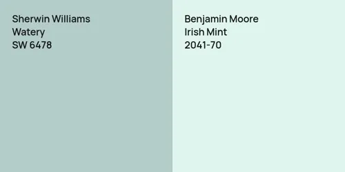 SW 6478 Watery vs 2041-70 Irish Mint