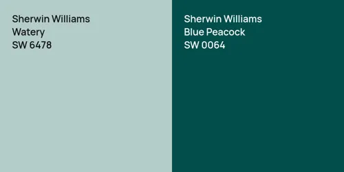 SW 6478 Watery vs SW 0064 Blue Peacock