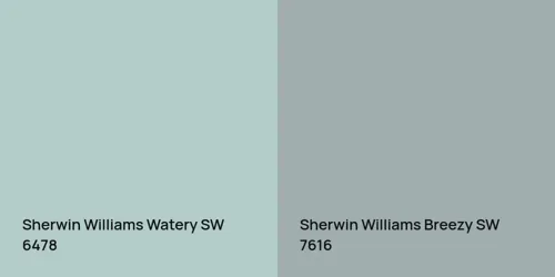 SW 6478 Watery vs SW 7616 Breezy