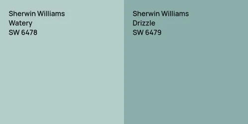 SW 6478 Watery vs SW 6479 Drizzle