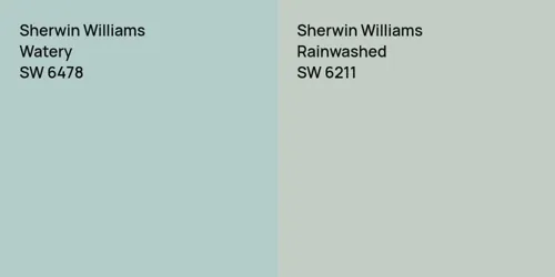 SW 6478 Watery vs SW 6211 Rainwashed