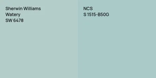 SW 6478 Watery vs S 1515-B50G 