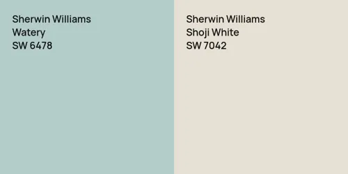 SW 6478 Watery vs SW 7042 Shoji White