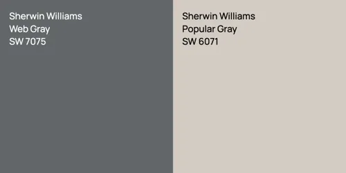 SW 7075 Web Gray vs SW 6071 Popular Gray