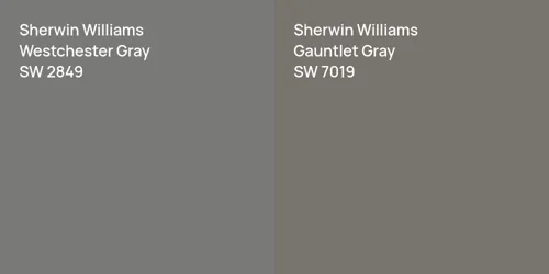 SW 2849 Westchester Gray vs SW 7019 Gauntlet Gray