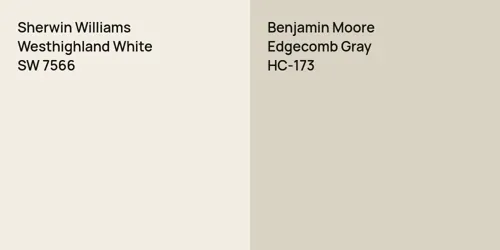 SW 7566 Westhighland White vs HC-173 Edgecomb Gray