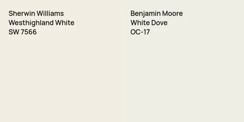 SW 7566 Westhighland White vs OC-17 White Dove