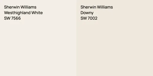 SW 7566 Westhighland White vs SW 7002 Downy