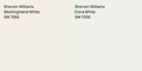 SW 7566 Westhighland White vs SW 7006 Extra White