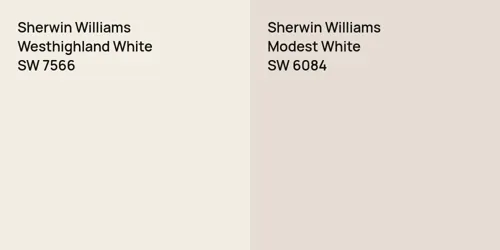 SW 7566 Westhighland White vs SW 6084 Modest White