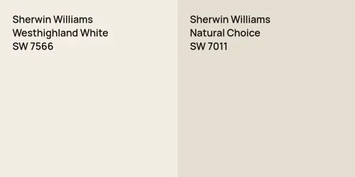 SW 7566 Westhighland White vs SW 7011 Natural Choice