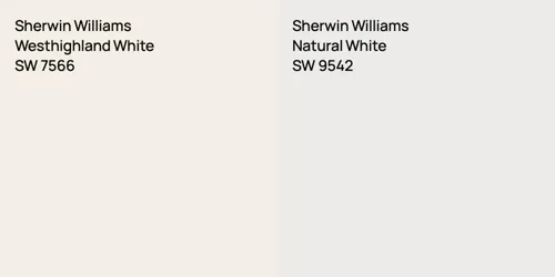 SW 7566 Westhighland White vs SW 9542 Natural White