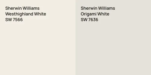 SW 7566 Westhighland White vs SW 7636 Origami White