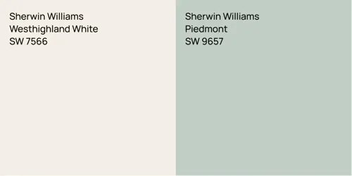 SW 7566 Westhighland White vs SW 9657 Piedmont