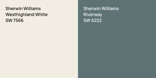 SW 7566 Westhighland White vs SW 6222 Riverway