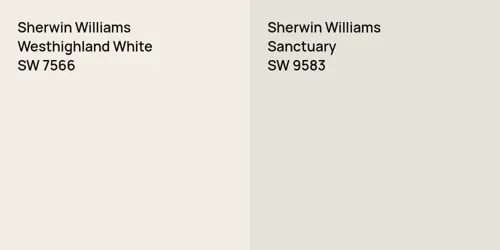 SW 7566 Westhighland White vs SW 9583 Sanctuary