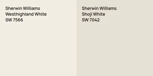 SW 7566 Westhighland White vs SW 7042 Shoji White